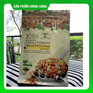 Bột ngũ cốc kích lợi sữa Queen Nature ⚡𝐅𝐑𝐄𝐄 𝐒𝐇𝐈𝐏⚡ 800 gram, sữa về nhiều, đặc sánh, thơm mát, 30 loại hạt