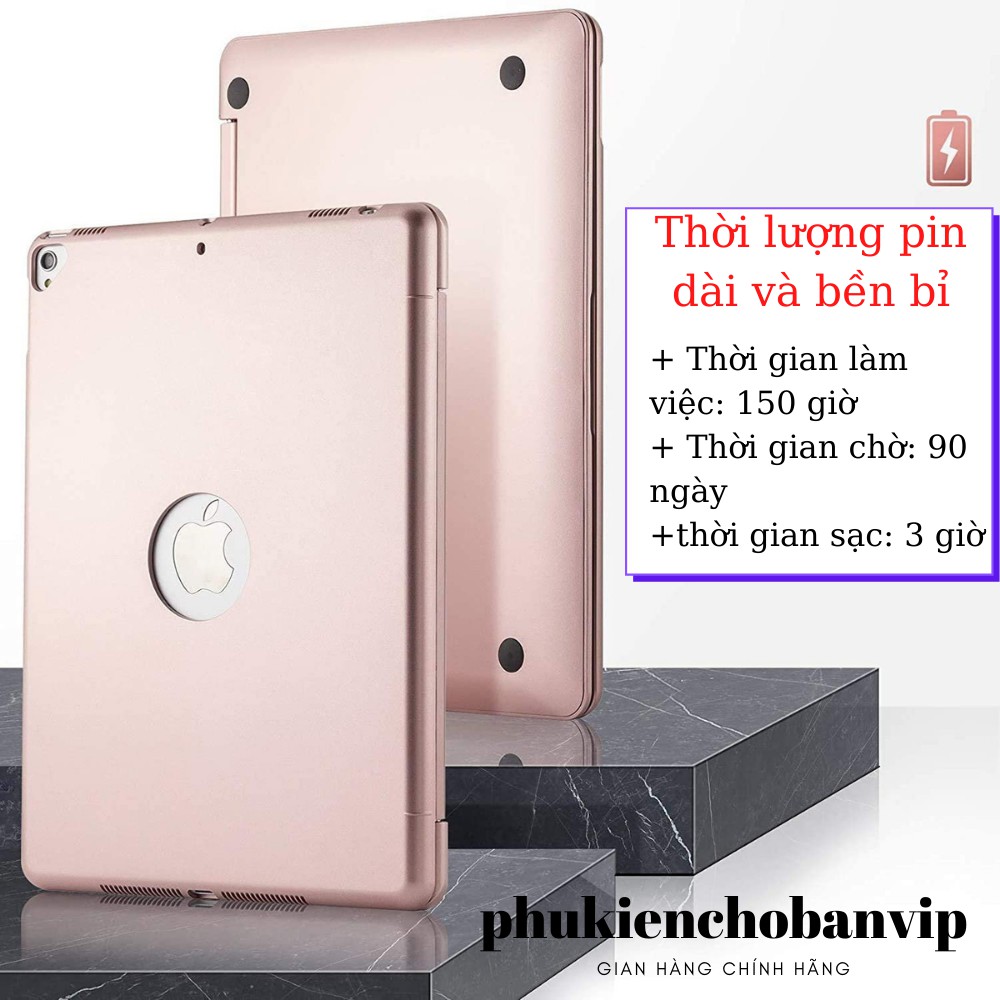 Bàn phím bluetooth có chuột dùng cho ipad 10.2 và ipad 10.5 với 7 màu đèn đèn