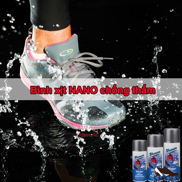 Bình xịt giày nano SHUCARE chống thấm nước, bụi bẩn, không độc hại