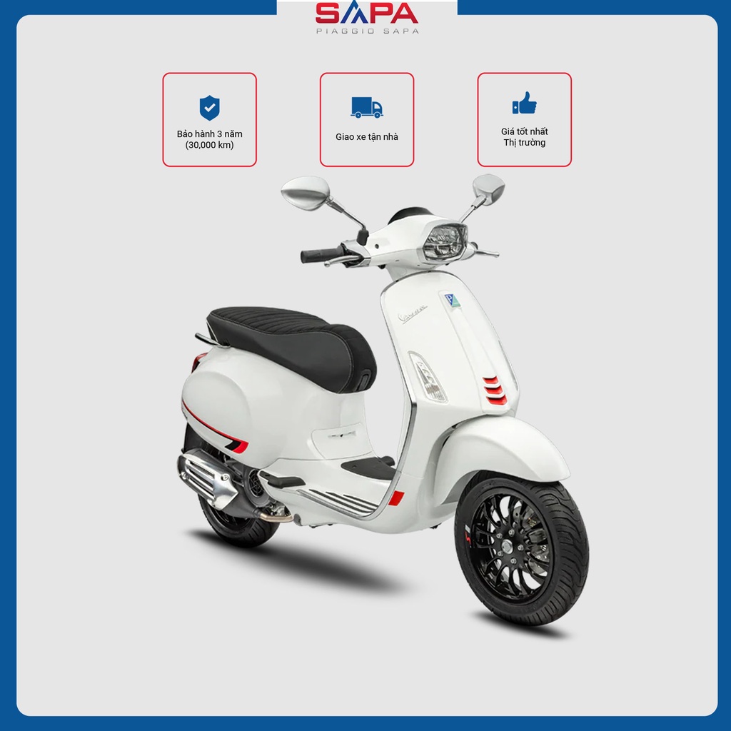 Xe Máy Vespa Sprint S 125 ABS Màu Trắng