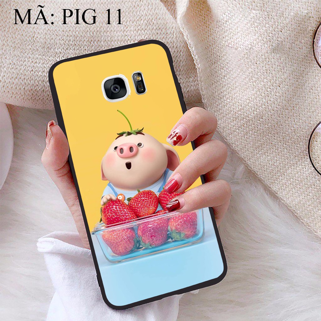 Ốp lưng Samsung S7 Edge viền dẻo TPU BST Pig Cute