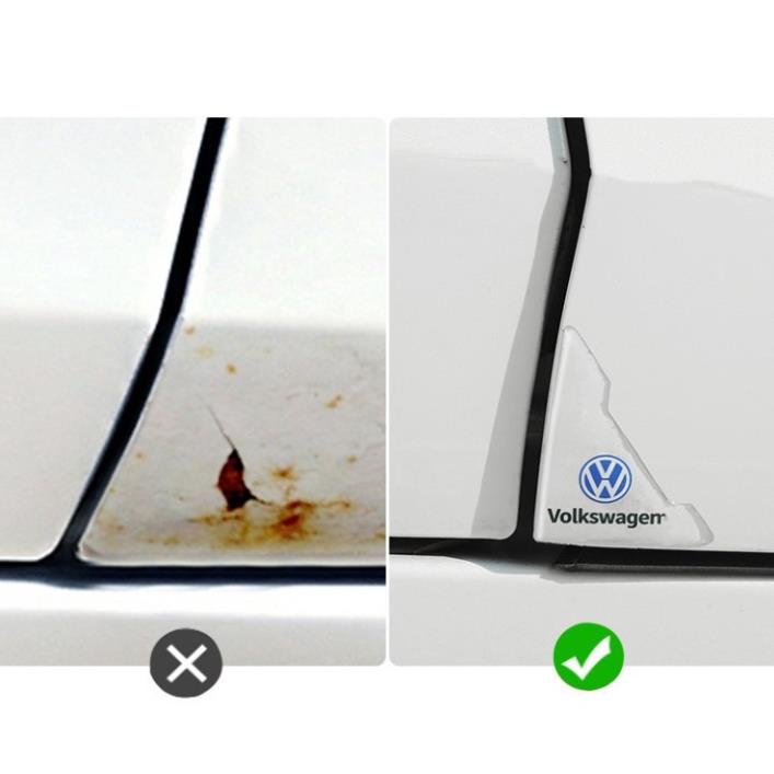 Bộ 2 Chi Tiết Miếng Dán Silicon Chống Va Đập Góc Xe Cửa Ô Tô - Full Logo Hãng Xe