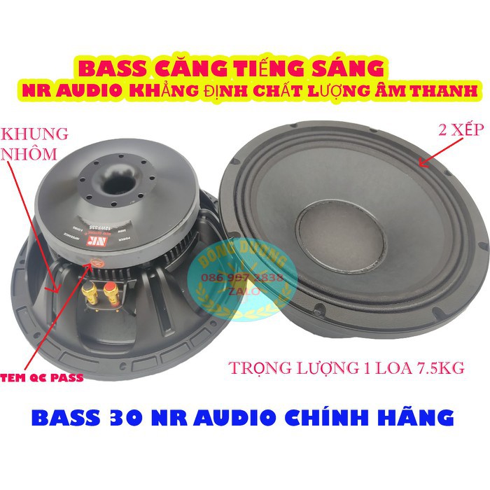 LOA BASS 30 NR AUDIO HÀNG CHÍNH HÃNG TỪ 190 COIL 76 - GIÁ 1 ĐÔI - CỦ LOA 3 TẤC - LOA BASS RỜI