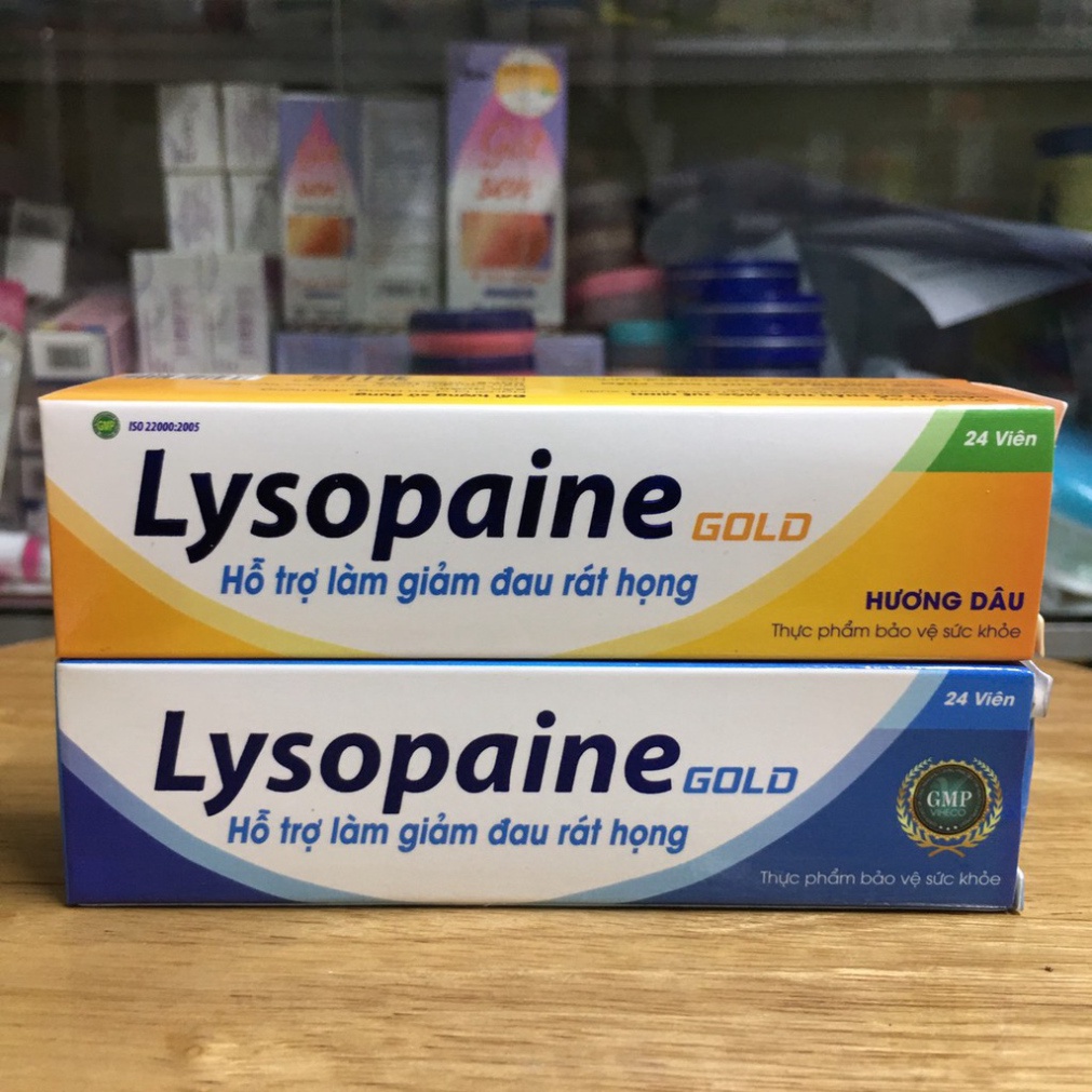 Viên ngậm Lysopaine giảm sưng rát họng hộp 24 viên