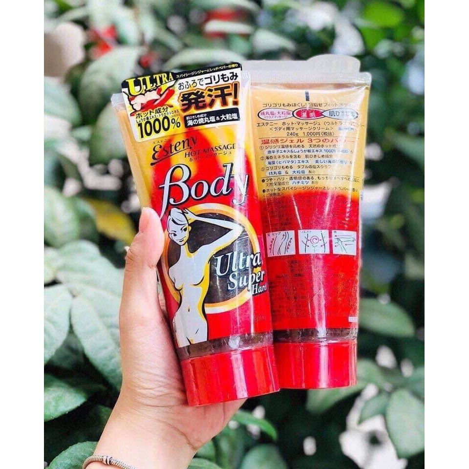 Gel Tan Mỡ Bụng Esteny Hot Body Massage Nhật Bản - Tuýp 240g