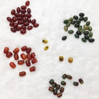 Hạt đá phong thủy dài nhiều màu trang sức vòng tay hạt xỏ vòng phong thủy