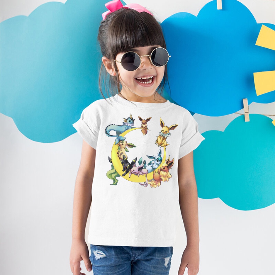 Áo thun cho bé tay ngắn vải cotton màu trắng Hạ Băng Designs - Nhân vật Hoạt hình 003