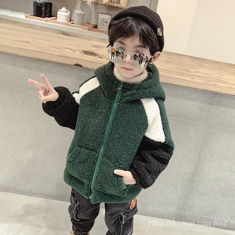 Autumn And Winter Thick Velvet Baby Boys Sheepskin Jacket