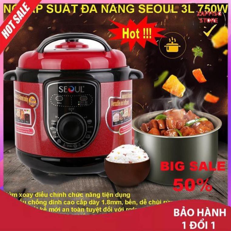 Sale Nồi áp suất điện đa năng Seoul TSU-300A 3 lít-Bảo hành uy tín - LỖI 1 ĐỔI 1  - Bảo hành 1 đổi 1