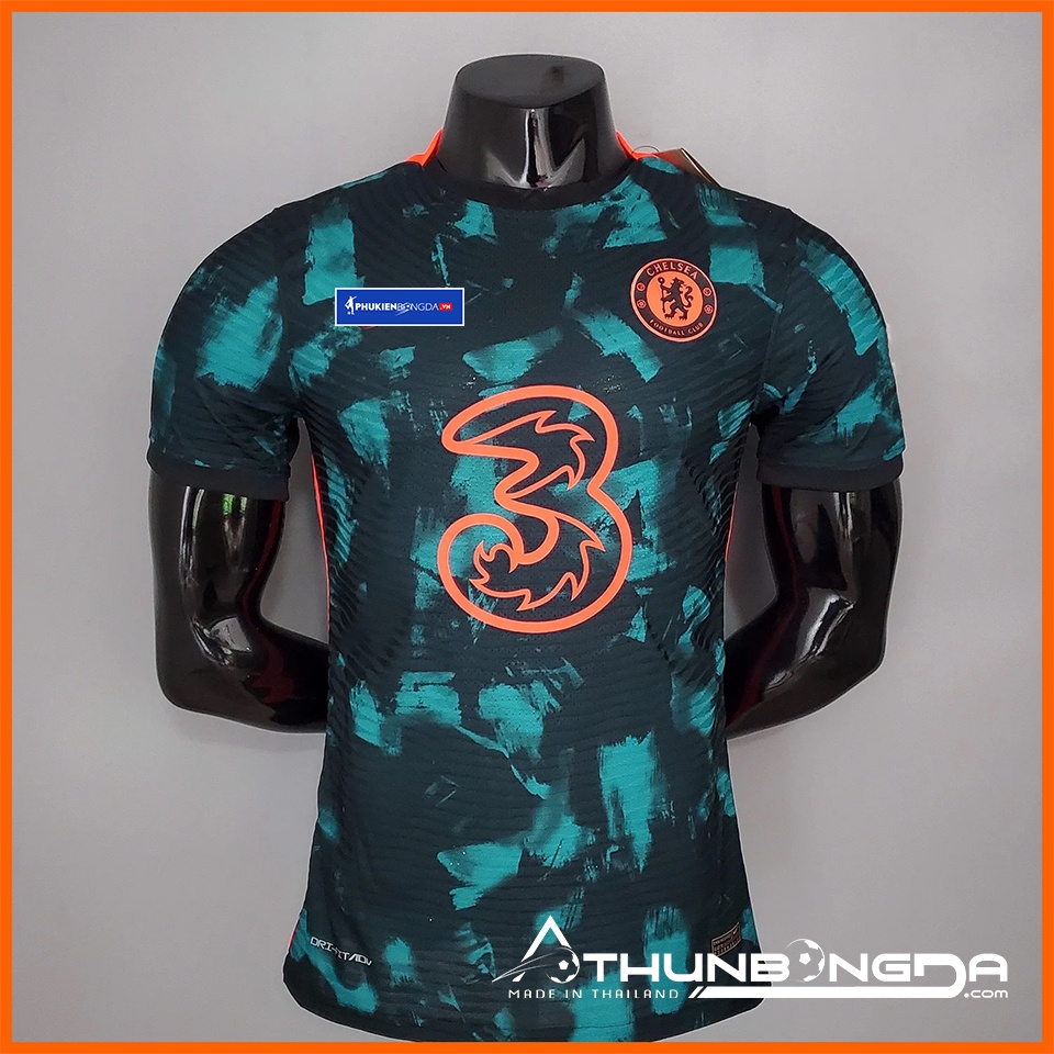 Áo Chelsea sân khách 2021/2022, 2021/22 mẫu 3rd xanh lá bản PLAYER Body Fit cao cấp (Thái Lan)
