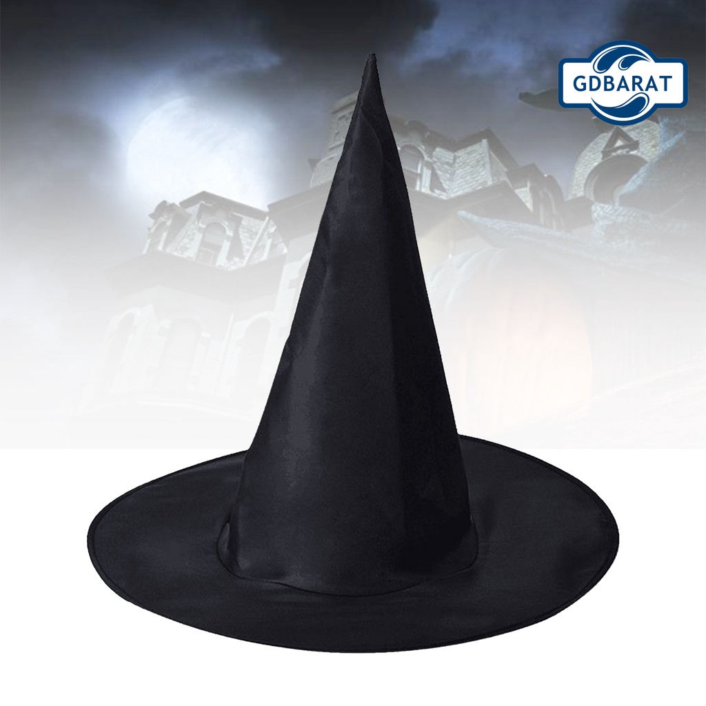 Nón Phù Thủy Màu Đen Sáng Tạo Cá Tính Cho Tiệc Halloween