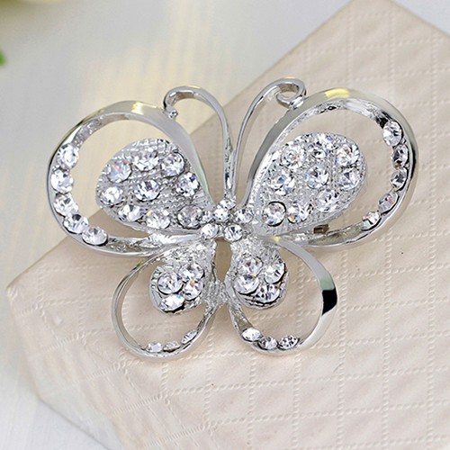 Ghim cài hình bướm lãng mạn cẩn đá thời trang