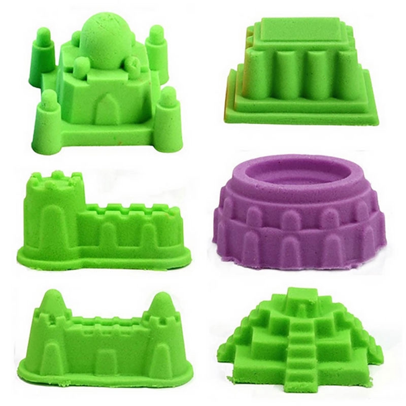 6pcs/Set Motion Sand Castle Building Model Mold Beach Fun Toys For Kids Children