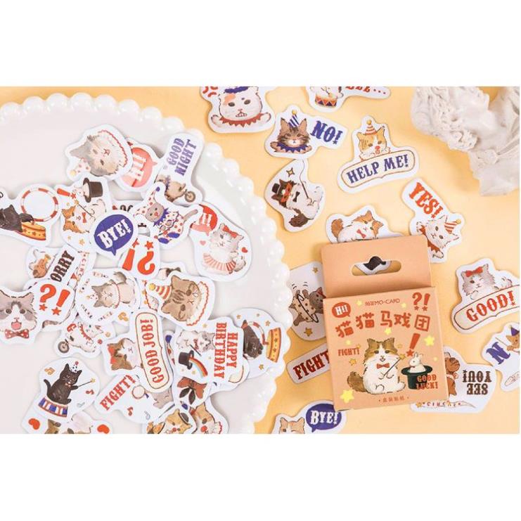 Bộ 46 Sticker Mèo Ảo Thuật E110