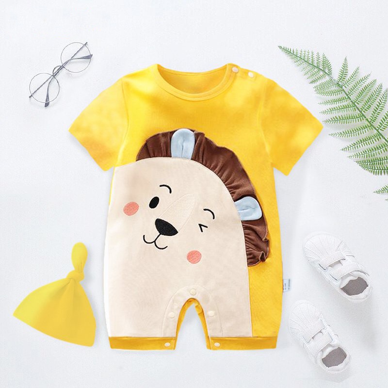 Body Đùi Cộc Tay Cho Bé Trai Bé Gái Dễ Thương Vải Cotton Mềm Mịn Cho Bé 3-12kg