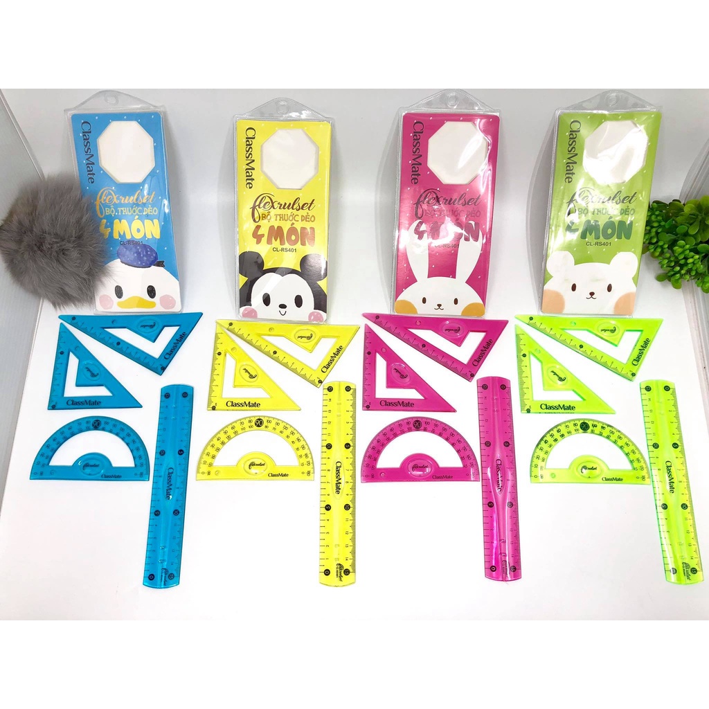 Bộ Thước Dẻo CLASSMATE 4 Món CL-RS401