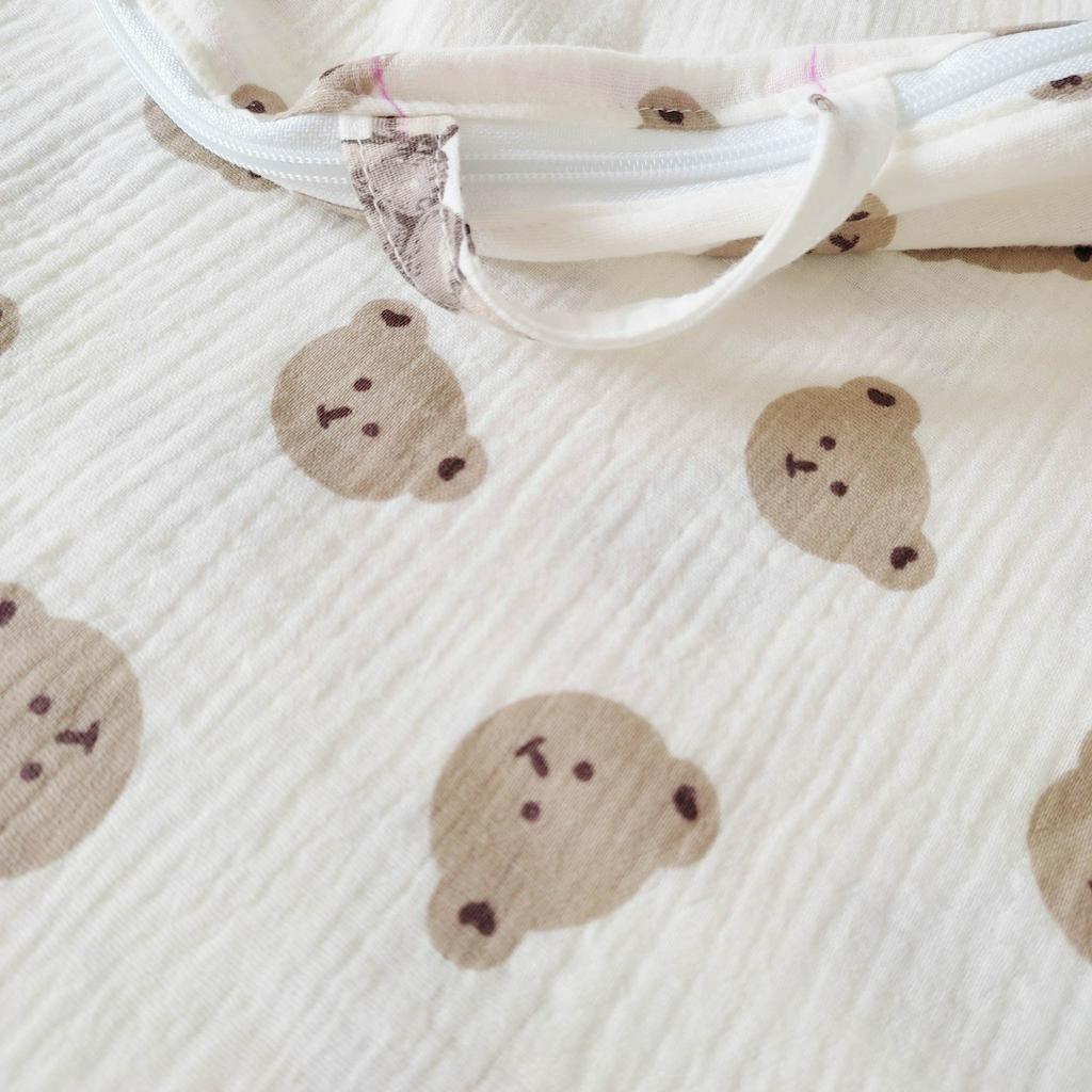 Vỏ bao gối chống trào ngược xô muslin GV mama êm mềm loại đẹp dày dặn, thoáng mát, kích thước 70*70cm, gửi đúng mẫu