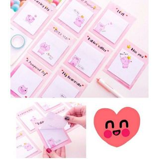 Giấy note mẫu heo hồng