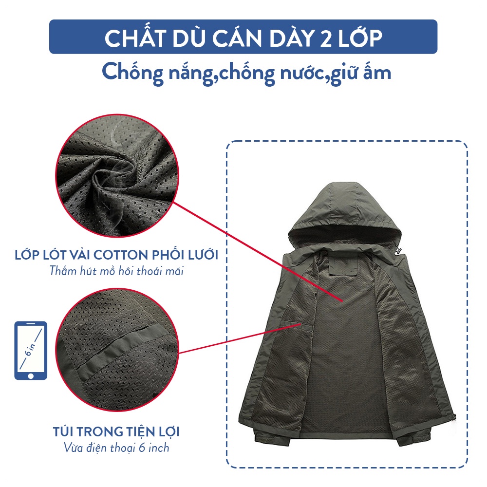 Áo Khoác Dù Nam Đẹp Chuẩn Cao Cấp