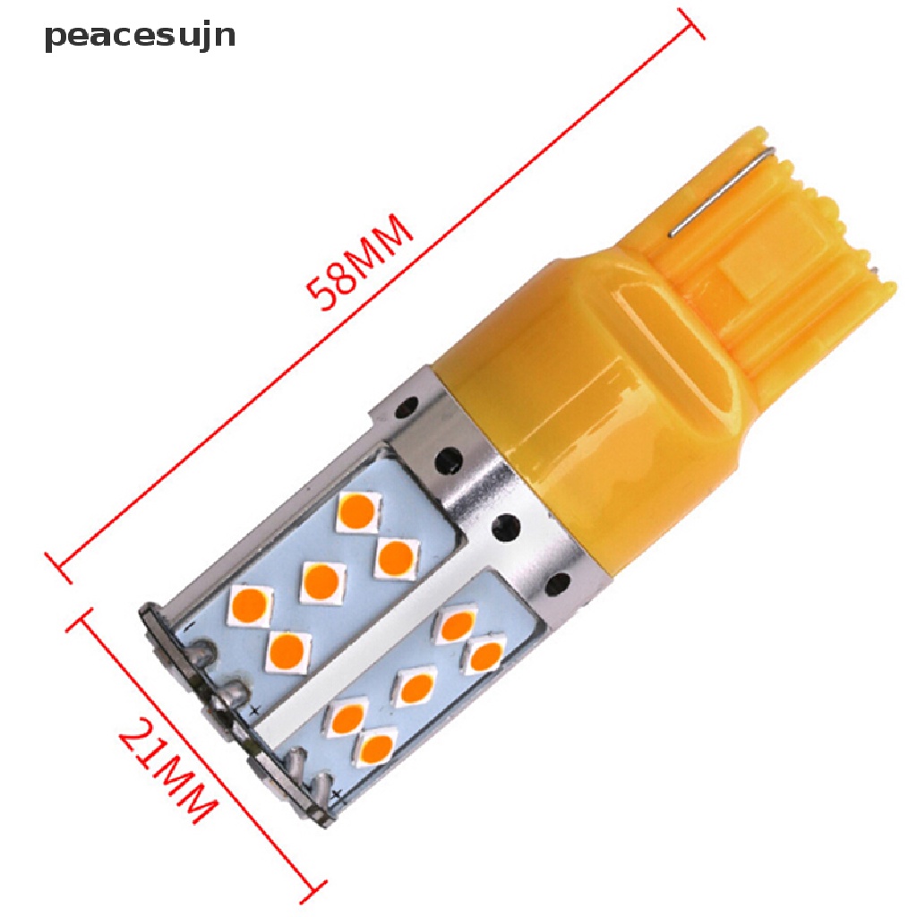 (hot*) 1Pc T20 7440 LED Bulb Yellow 3030 35SMD Error Free Turn Signal Stop Tail Lights peacesujn