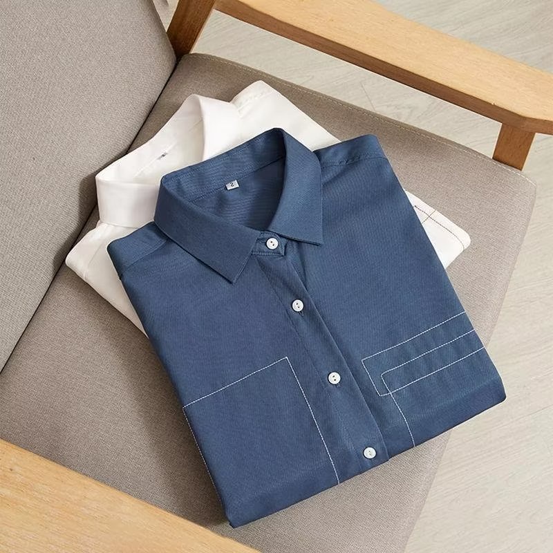 Áo Sơ Mi Mỏng Tay Ngắn Dáng Rộng Thời Trang Cho Nam Giới Có 4 Màu Size M-2XL