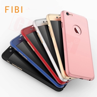 For iphone 5 6s 7 8 plus 360 full cover phone case + tempered glass