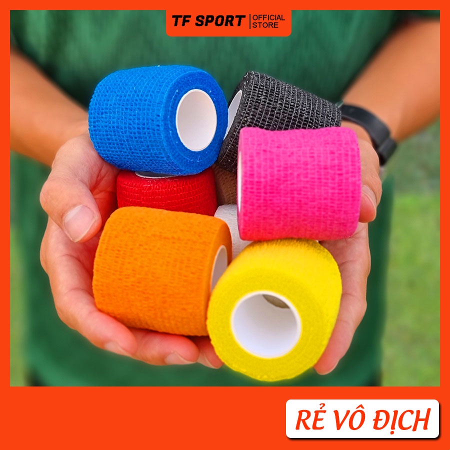 Băng keo thể thao đá bóng quấn cổ chân cổ tay đầu gối hỗ trợ thi đấu và tập luyện | TF Sport