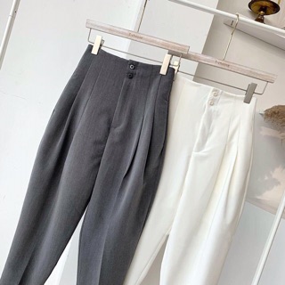 Quần baggy cạp cao bo gấu