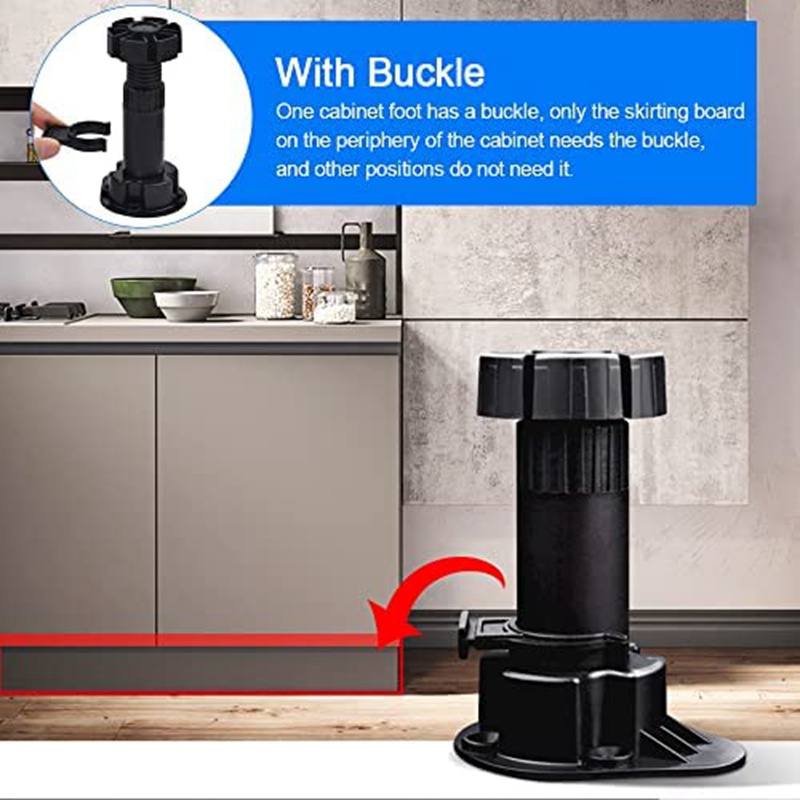 Set 20 Chân Chống Tủ Có Thể Điều Chỉnh Kích Thước Tiện Dụng Cho Nhà Bếp / Phòng Tắm