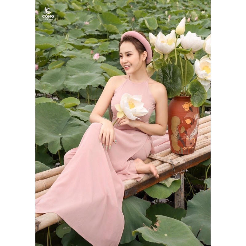 Bộ Yếm dài chụp ảnh sen