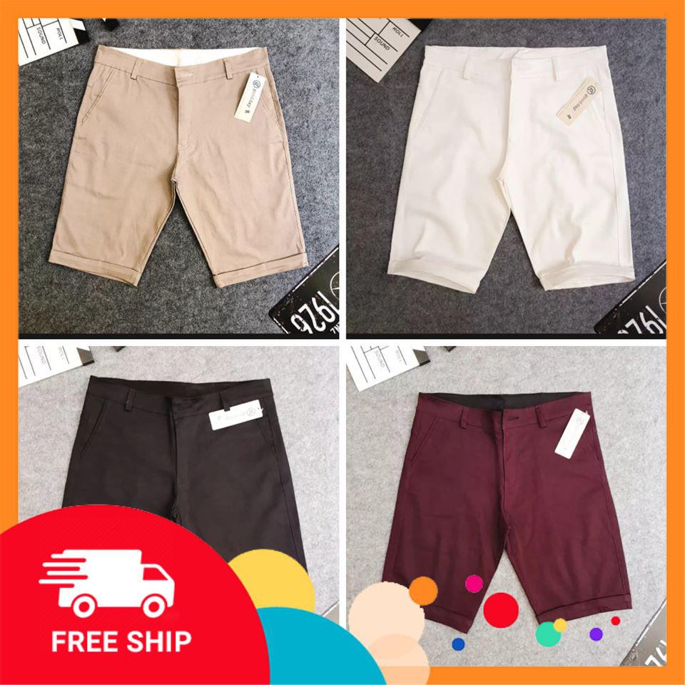Quần Sọt Kaki Nam Chất Vải Co Giãn Thiết Kế Phong Cách Hàn Quốc #8