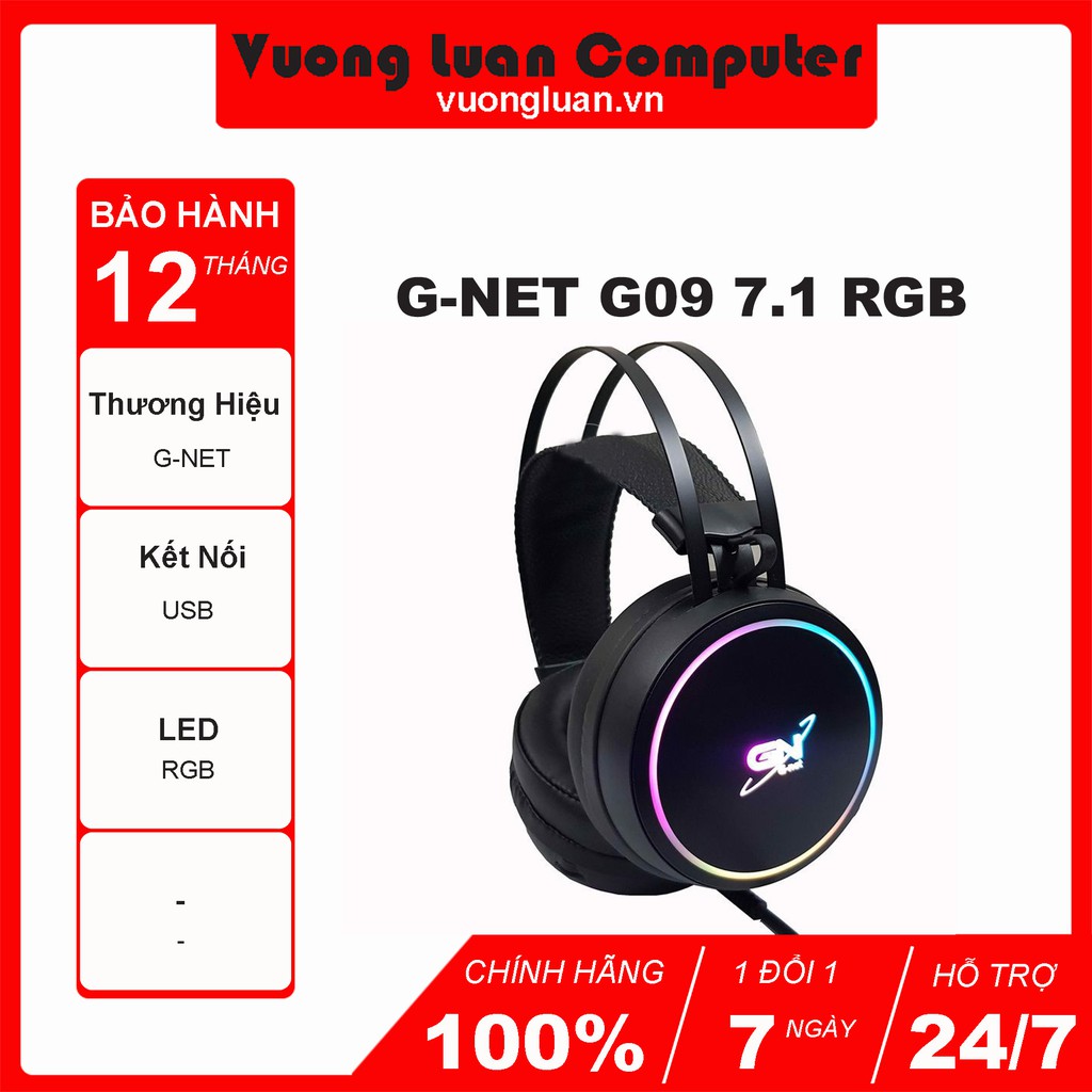 Tai nghe Gaming Chụp Tai Gnet G09 3.5 Bảo Hành Chính Hãng 12 Tháng