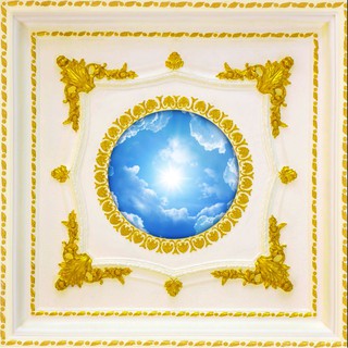 Tranh dán tường 3D dán trần nhà - tranh dán trần thạch cao- kích thước theo yêu cầu