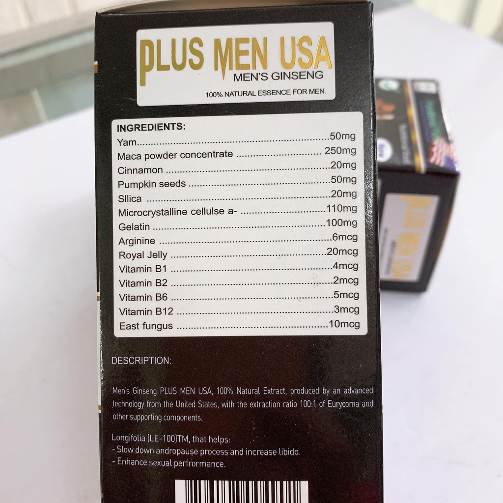 Viên uống Plus Men USA tăng cường sinh lực nam hiệu quả