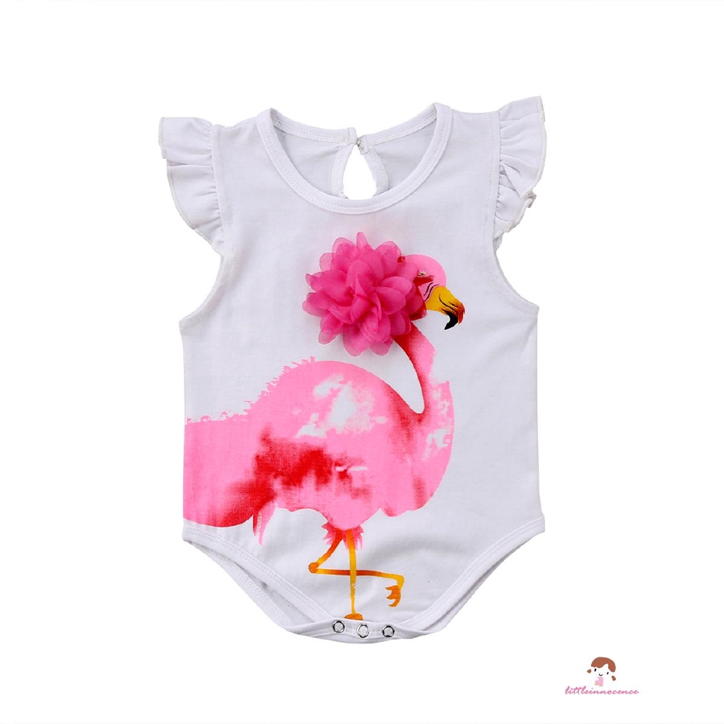 ❤XZQ-Newborn Baby Girls Flamingos Bodysuit Romper Outfits Clothes Sunsuit