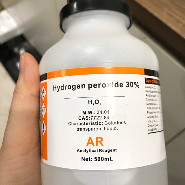 Oxy già 30% H2O2 chai 500ml hydrogen peroxide 30%