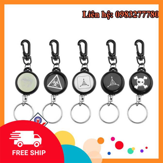 Móc khóa dây rút kim loại ET3-Tặng 10 cây chọc sim Etomax cao cấp.