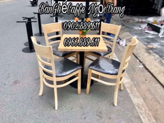 Bàn ghế gỗ cóc cafe thanh lý