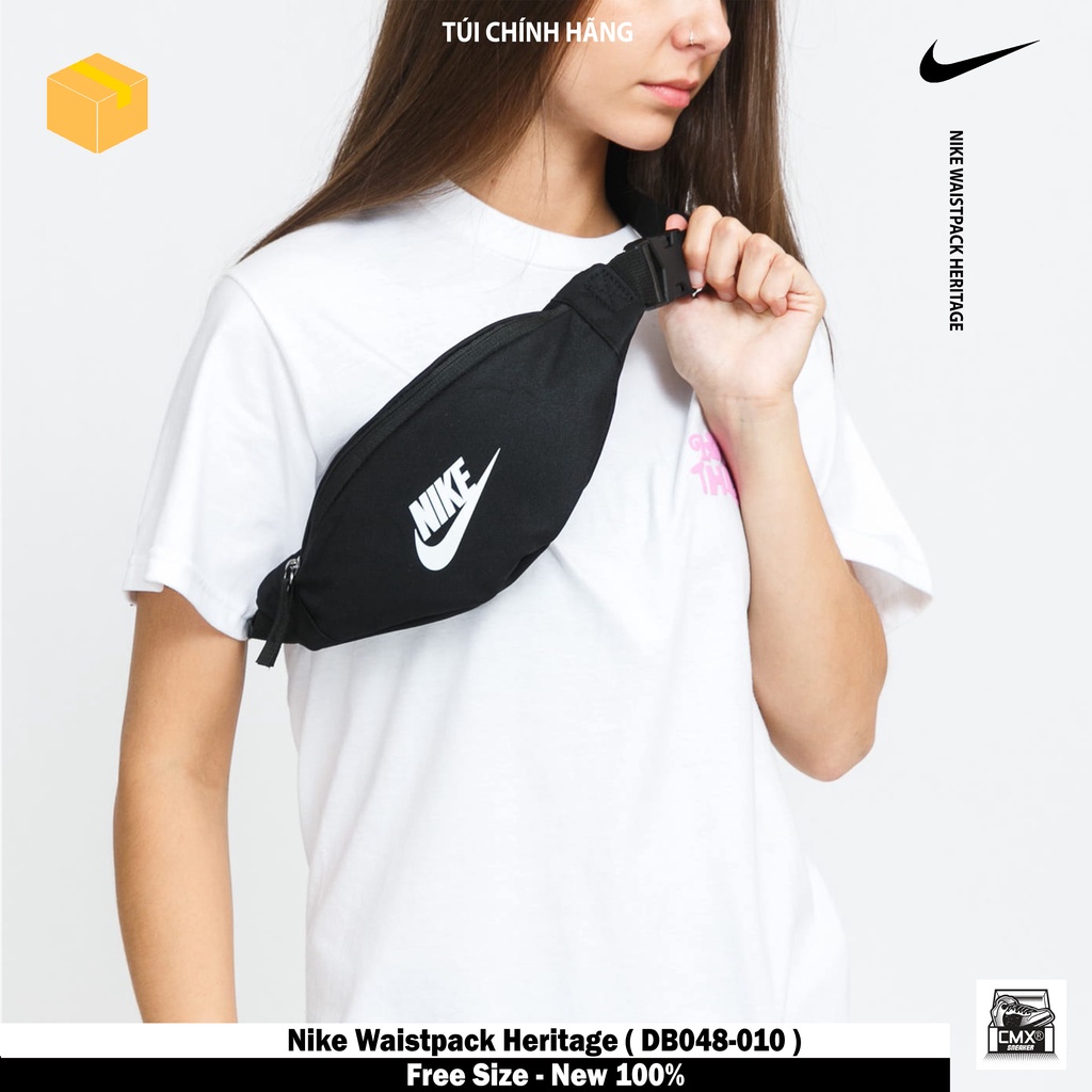 [ HÀNG CHÍNH HÃNG ] Túi Bao Tử Nike Waistpack Heritage Black ( DB0488-010 ) - HÀNG CHÍNH HÃNG 100%