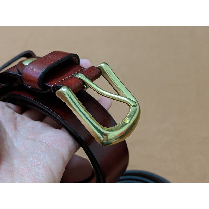 Dây lưng nam da bò một lớp. Khóa kim đồng đúc BẢO HÀNH 2 NĂM