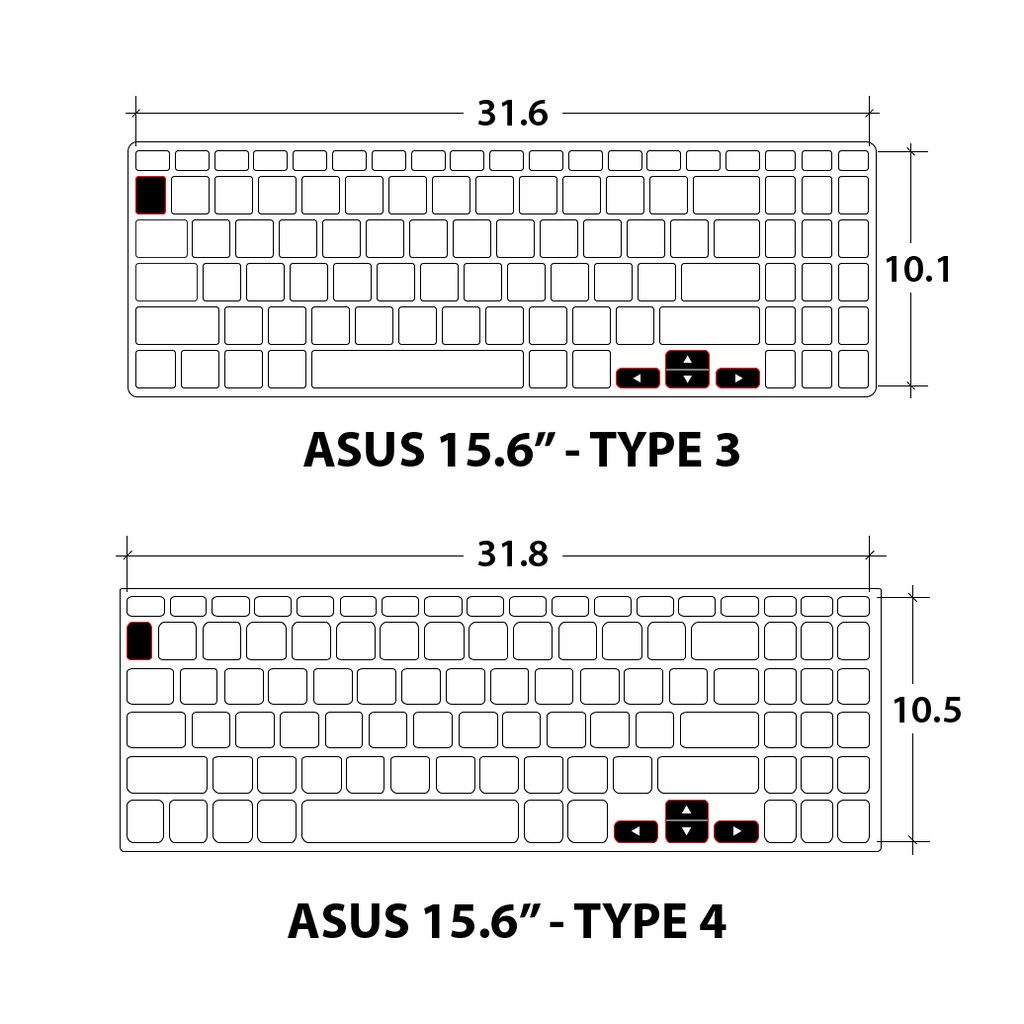 Tấm phủ bàn phím silicon ASUS 15.6" ôm phím (nhiều loại) | BigBuy360 - bigbuy360.vn