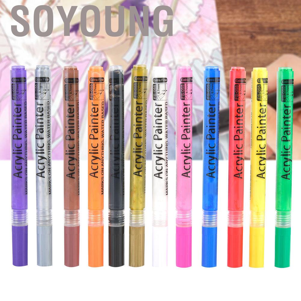 Soyoung Acrylic Paints Pen Popular Paint Marker New Odorless Needle 0.7 Mm Line Width Art drawing Painter
