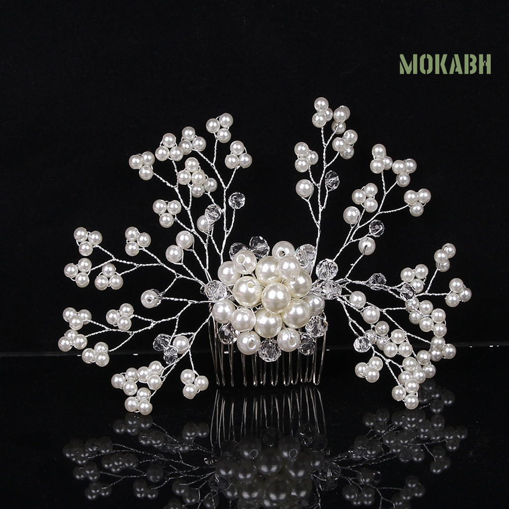 Trâm Cài Tóc Đính Ngọc Trai Giả Thanh Lịch Cho Cô Dâu