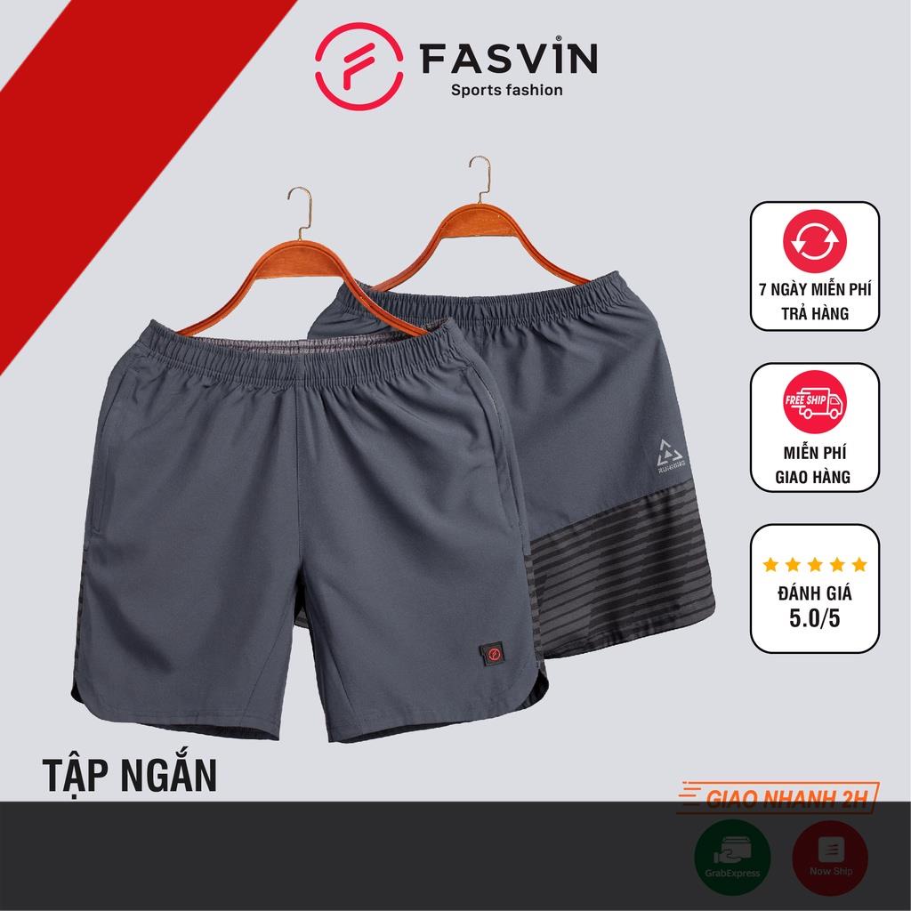 Quần đùi nam ngắn chạy bộ FASVIN vải Dù Gió nhẹ mát có khóa túi tiện dụng thể thao hay mặc nhà R21469.
