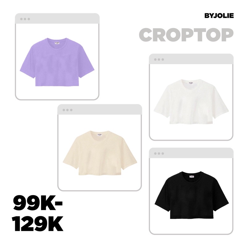 [SALE] Áo croptop cotton trơn 4 màu Byjolie