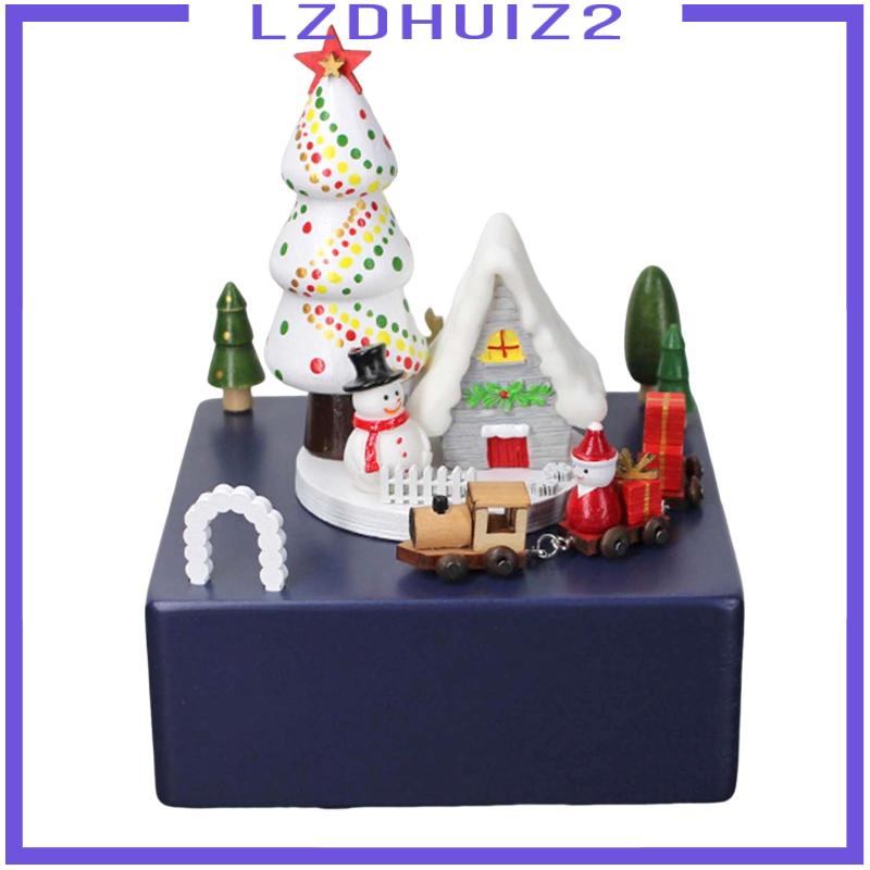 Hộp Nhạc Bằng Gỗ Chủ Đề Giáng Sinh Trang Trí Nhà Cửa