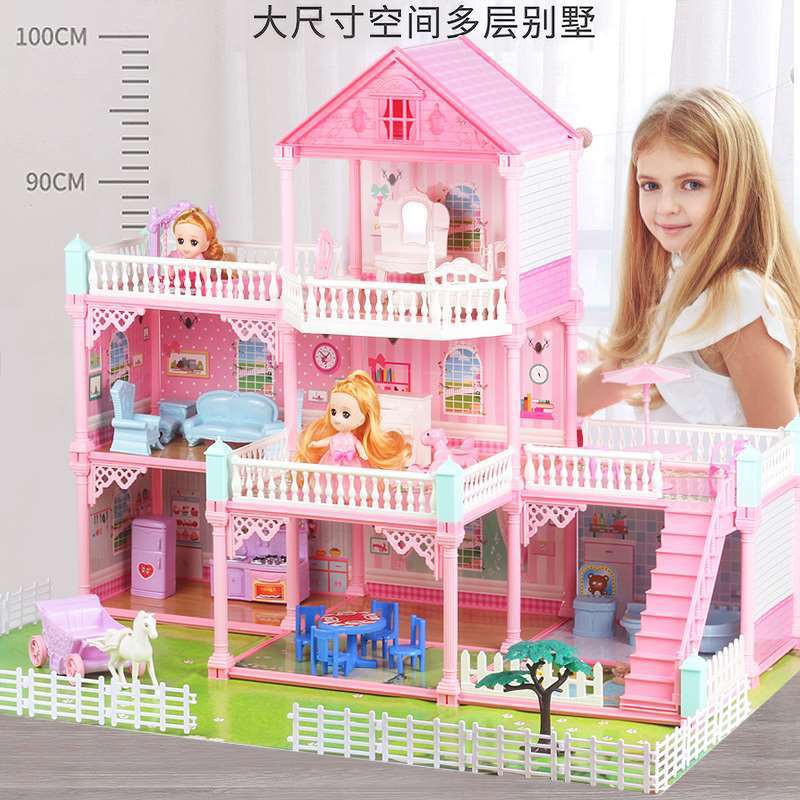 Bộ Đồ Chơi Ngôi Nhà Búp Bê Barbie Xinh Xắn Cho Bé Gái