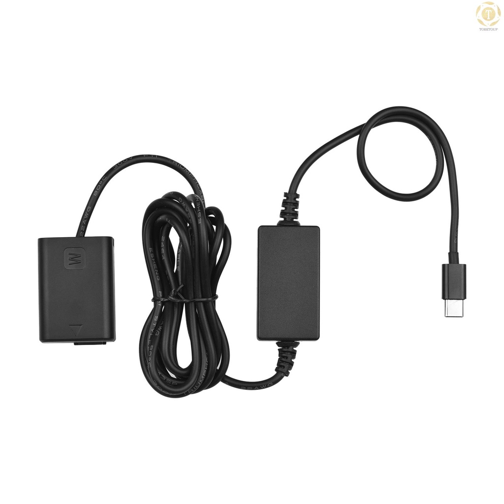 Delivery within 12 hours】Andoer DC Coupler Dummy Battery and USB-C Type-C AC Converter Power Adapter Cable for NP-FW50 Battery Replacement for Sony Alpha A6500 A6400 A6300 A7 A7II A7RII A7SII A7S A7S2 A7R A7R2 A55 A5100 RX10 Cameras