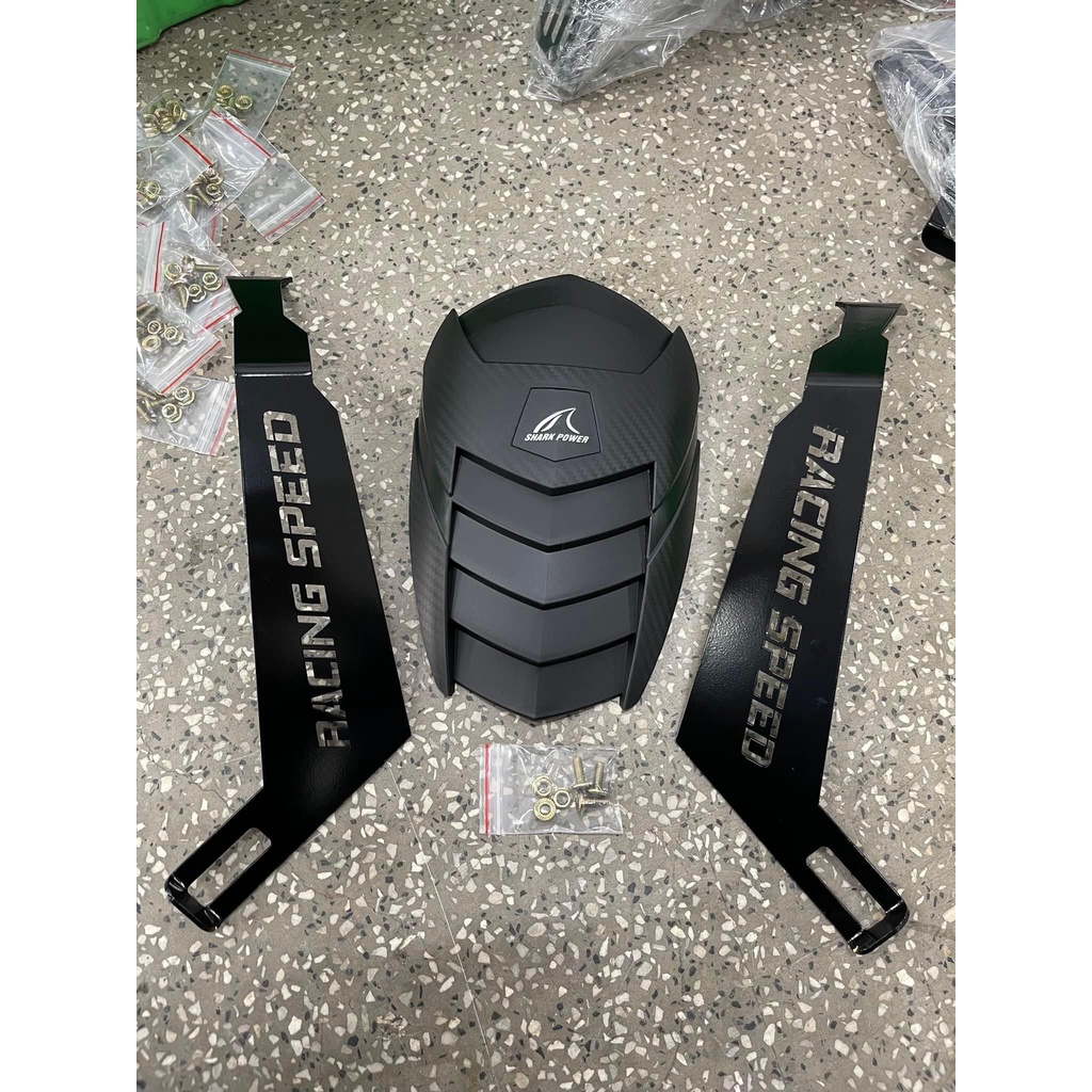 Chắn bùn thái shark power hàng 2 chân thép cực chắc kèm pát