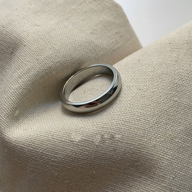 Nhẫn thép titan kiểu dáng đơn giản thời trang hip hop sành điệu